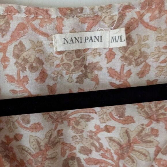 Nani Pani Magnolia Cotton Viole Size Medium/Large Boho Peasant Top - Picture 4 of 9